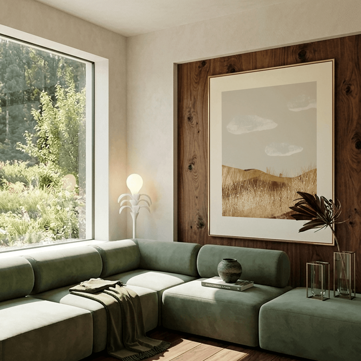 Gold Reed — A Quiet Afternoon, Warm Landscape Print
