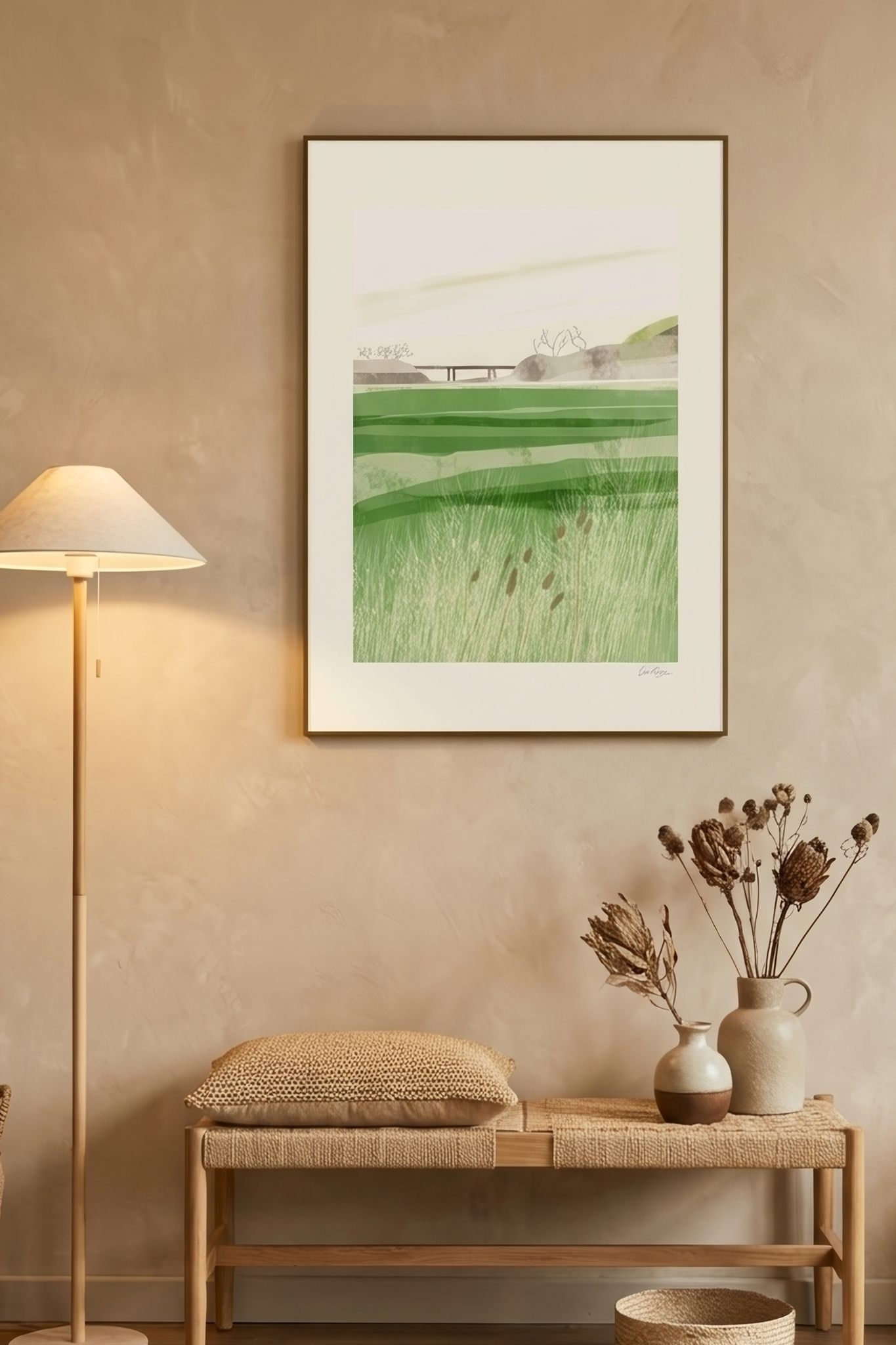 frame artwork calm minimlaist japandi space 